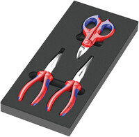 WERA 9781 Kliešte KNIPEX v penovej vložke, set 2, 3-dielny