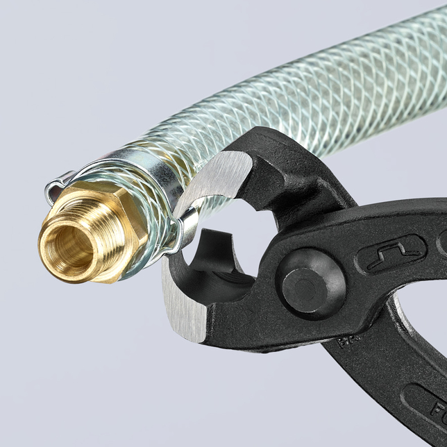 KNIPEX 10 99 I220 SB Kliešte na spony s okami poplastované čierne atramentované 220 mm