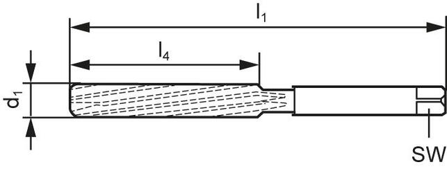 FORMAT Výstružník ručný 35mm HSS DIN206B H7 Format