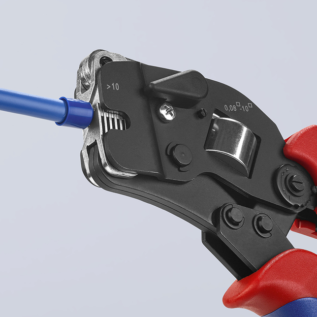 KNIPEX 97 53 09 SB Automatické lisovacie kliešte pre dutinky s predným vkladaním s multi-komponentný