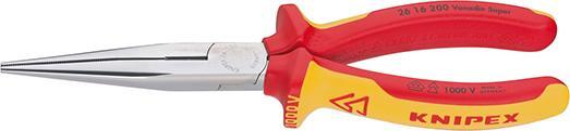 Storchschnabelzange VDE gerade mit Mehrkomponenten-Griffen 200mm KNIPEX