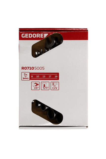 GEDORE RED Sada kľúčov očkoplochých 5 diel račňových R07105005 Gedore Red