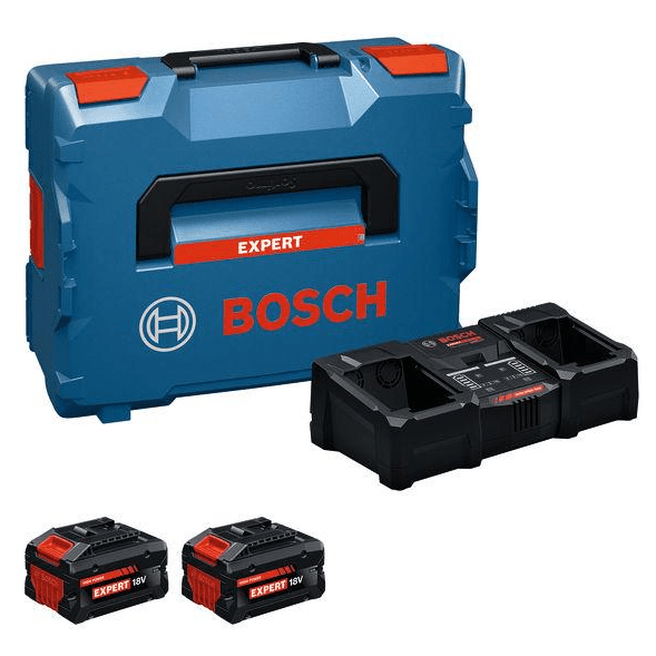 BOSCH EXPERT 2 × EXBA18V-80 + EXAL18V2-320 - Set dvoch akumulátorov 18V 8Ah a dvojnabíjačky - 1600A0373X