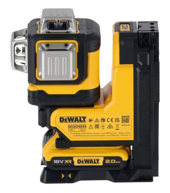 DeWALT Laser krížový 3x360° zelený laser s diaľkovým ovládaním 18V kufor 1x2,0Ah