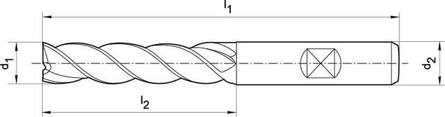 FORMAT Fréza 6mm Z3 HSS Co8 W DIN844L Format