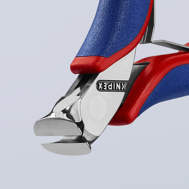 KNIPEX 64 12 115 Čelné cvikacie kliešte pre elektroniku s multi-komponentnými úchopmi 115 mm
