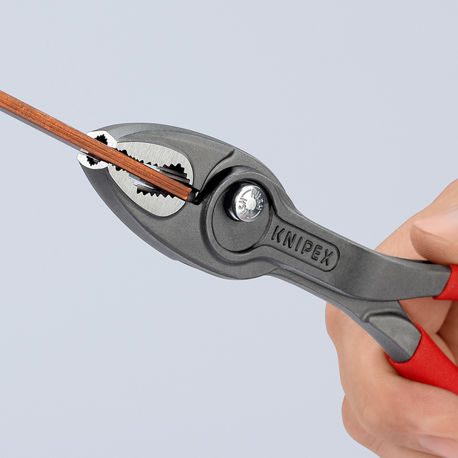 KNIPEX 82 01 200 SB TwinGrip® s protišmykovým plastovým povrchom šedá atramentizovaná 200 mm