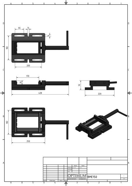OPTIMUM Strojový svěrák BME 150
