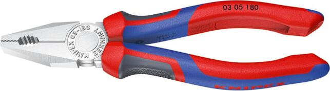 Kombinationszange verchromt mit Mehrkomponenten-Griffen 200mm KNIPEX