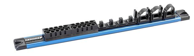 GEDORE SL 6620 Lišta zásuviek BIT + 1/4", magnetická, prázdna 24 Zásuviek