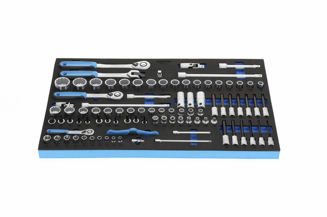 GEDORE 2005 CT4-U-20 Sada nástrčných kľúčov 1/4"-3/8"-1/2" v module Check-Tool, 91-dielna