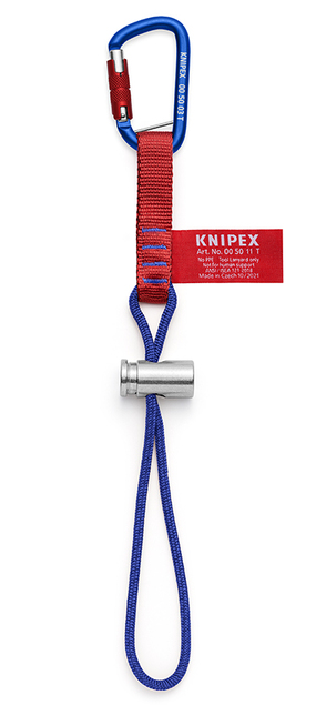 KNIPEX 00 50 13 T BK slučky s pripevnenou karabínkou  186 mm