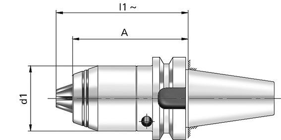 FORMAT CNC - krátke vŕtacie púzdro JIS B 63391IK 1 - 16mm SK40 JIS B 6339 tvar AD Format