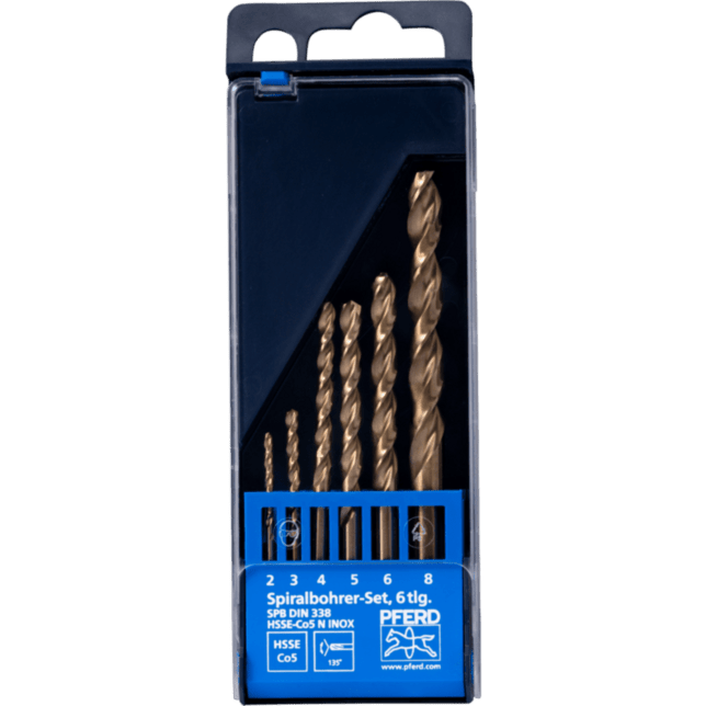 PFERD TOOLS Vrtacie a ponorné nástroje SADA 6tl.DIN338 HSSE N 2-8 INOX