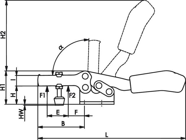 Napínač horizontálny veľkosť 2 M6x50mm AMF