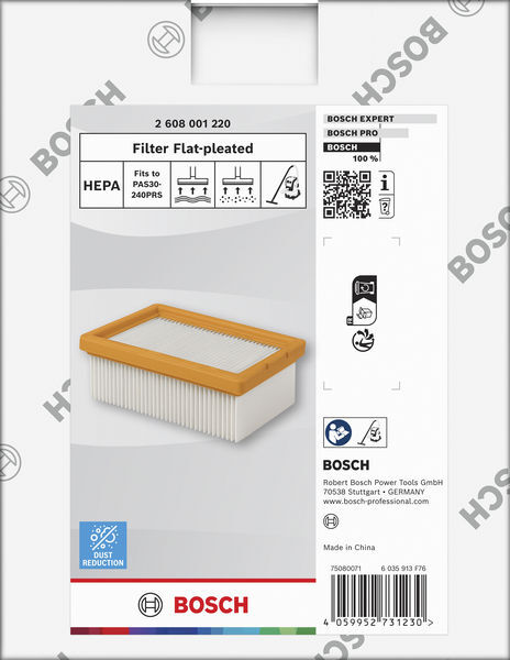 BOSCH Plochý skladací filter HEPA na vysávač PAS30-240PRS - 2608001220