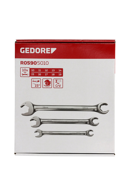 GEDORE RED Sada kľúčov očkoplochých 10 diel 10-19mm otvorených R05905010 Gedore Red