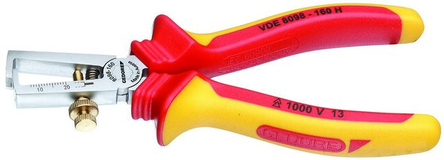 GEDORE VDE 8098-160 H Kliešte na odizolovanie VDE s ochrannou izoláciou 160 mm