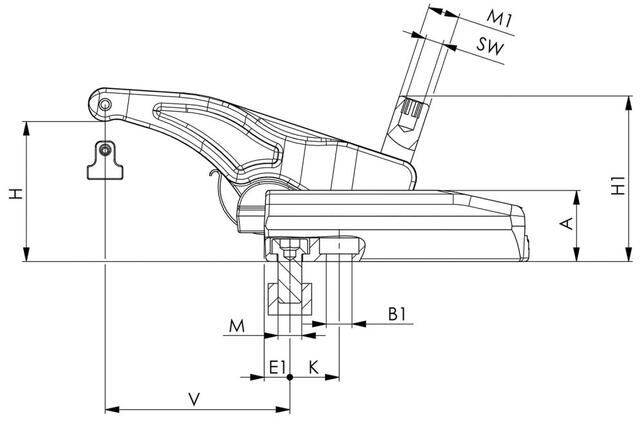 Upinka posúvacia 7600-22 M10x12 AMF