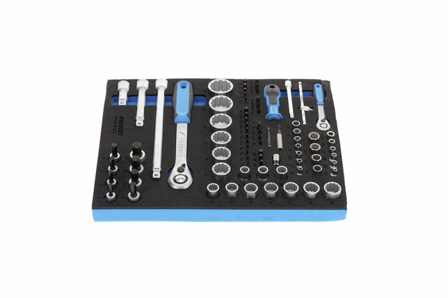 GEDORE TS CT2-D19-D20 Sada nástrčných kľúčov 1/4"+1/2" v module 2/4 Check-Tool