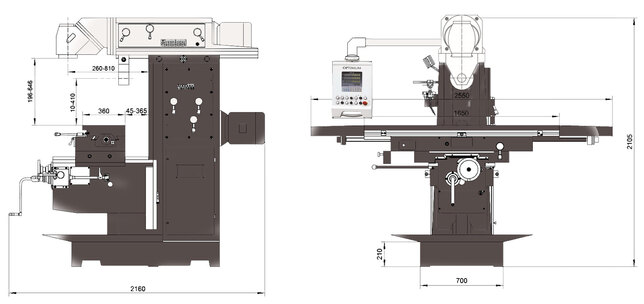 OPTIMUM Univerzálny frézovací stroj OPTImill MT 230 S