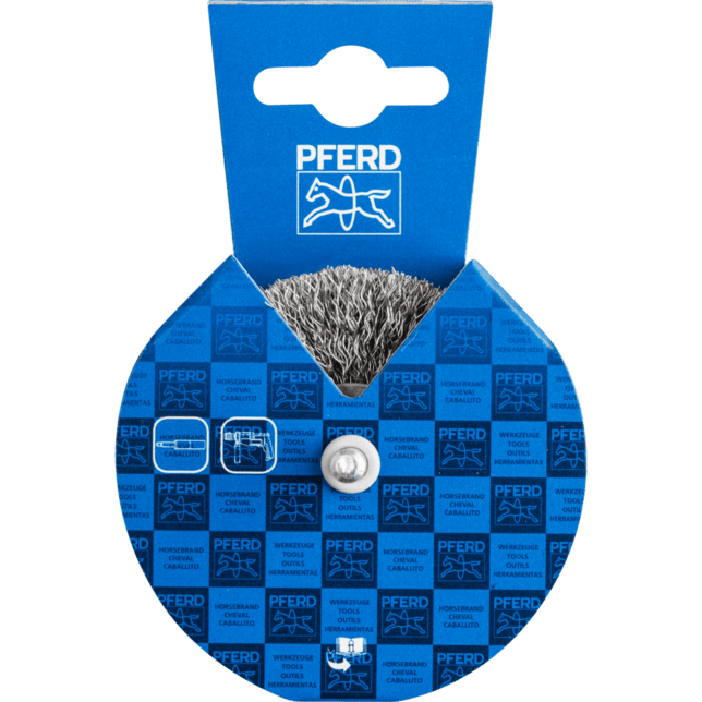 PFERD TOOLS Kolesové kefy s nasadeným hriadeľom POS RBU 7015/6 ST 0,30