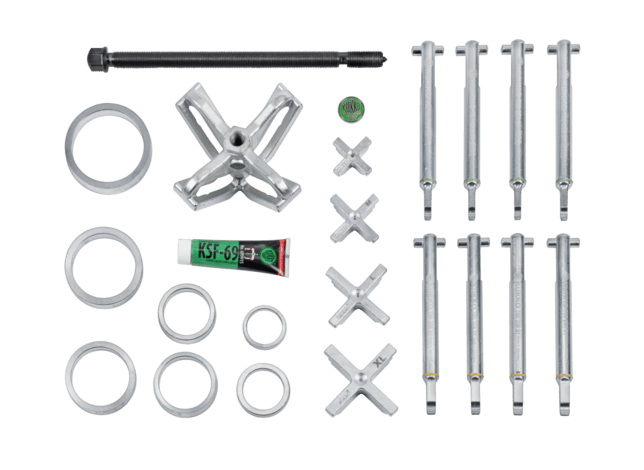 KUKKO K-70-B | 21-dielna sada sťahovákov guľkových ložísk &quot;PULLPO&quot; ø 17-100 mm