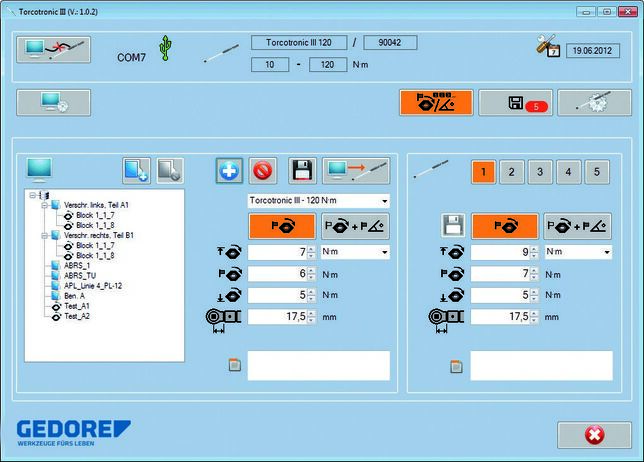 GEDORE TT3KH 350 Elektronický momentový kľúč TorcoTronic III 70-350 Nm