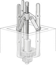 GEDORE 1.14/1L Sťahovač ventilátora, 2-ramenný, do otvorov od Ø 10 mm, 150x200 mm