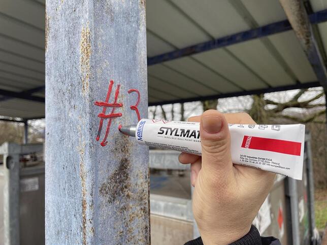 MARKAL Popisovač v tube Stylmark Origina červený Markal