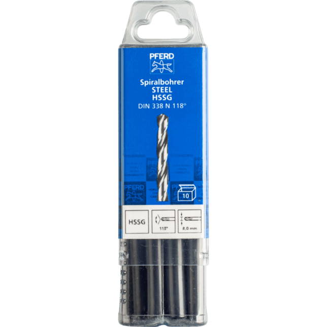 PFERD TOOLS Vrtacie a ponorné nástroje SPB DIN 338 HSSG N 8,0 OCEĽ