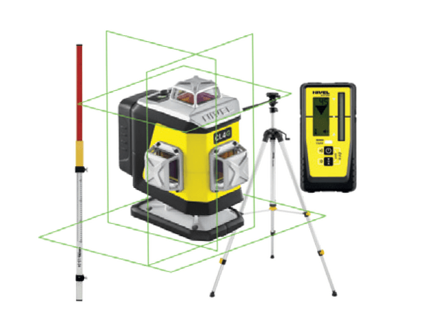 Krížový laser 4×360° so zeleným lúčom CL4G Set