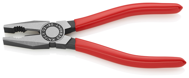 KNIPEX 03 01 180 SB Kombinované kliešte poplastované čierne atramentované 180 mm