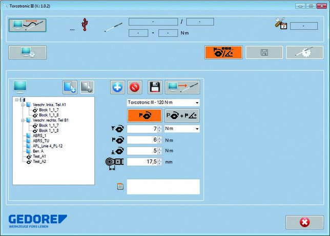 GEDORE TT3KH 350 Elektronický momentový kľúč TorcoTronic III 70-350 Nm
