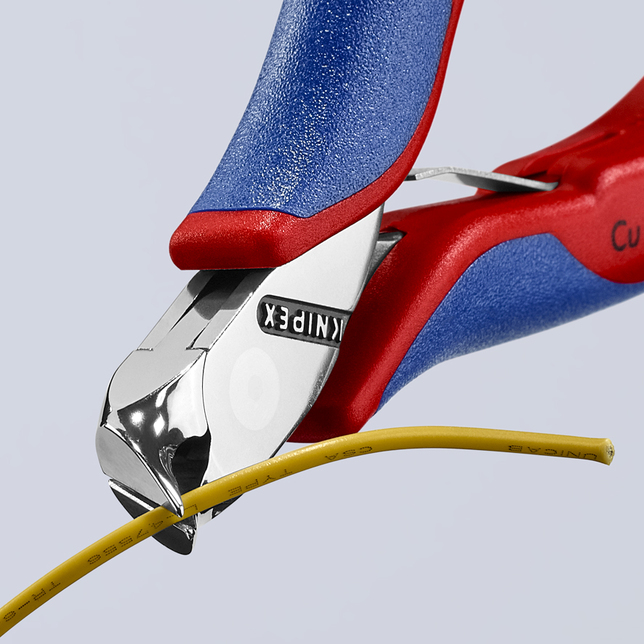 KNIPEX 64 42 115 SB Čelné cvikacie kliešte pre elektroniku s multi-komponentnými úchopmi 115 mm
