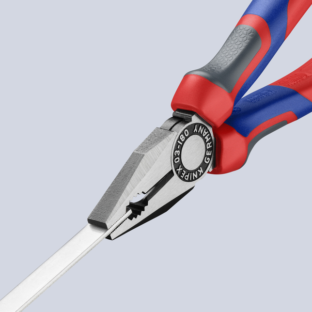 KNIPEX 03 02 180 SB Kombinované kliešte čierne atramentované 180 mm