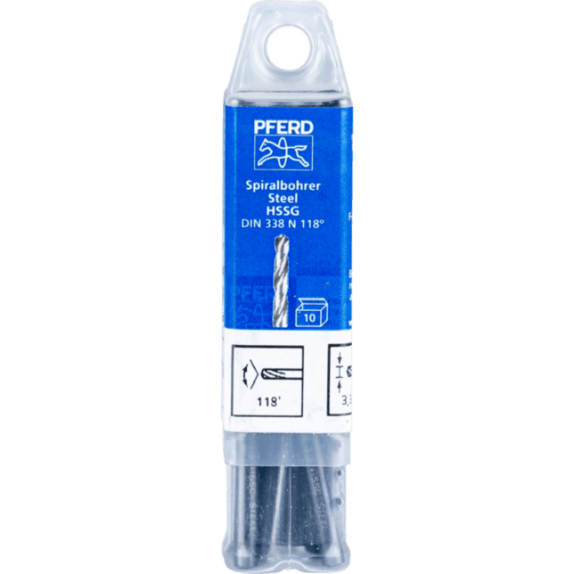 PFERD TOOLS Vrtacie a ponorné nástroje SPB DIN 338 HSSG N 3,3 OCEĽ