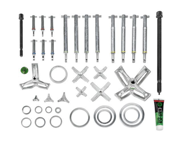 KUKKO K-70-C | 38-dielna sada sťahovákov guľkových ložísk &quot;PULLPO&quot; ø 10-100 mm