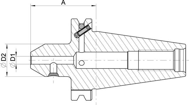 HAIMER Upínač Weldon 12mm L100mm SK40 DIN69871 tvar AD/B G2.5 IK Haimer