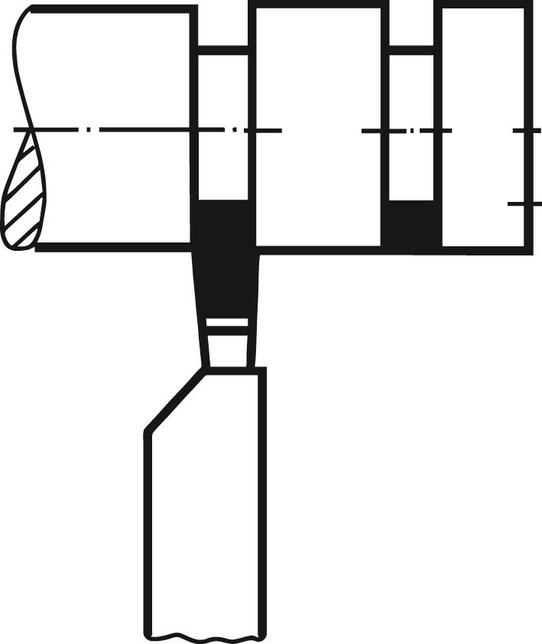 WILKE Nôž sústružnícky zapichovací 12x8mm ľavý VHM P25/P30 DIN4981 ISO 7 Wilke