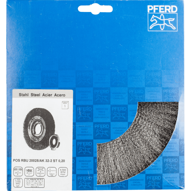 PFERD TOOLS Kolesové kefy POS RBU 20025/AK32-2 ST 0,20
