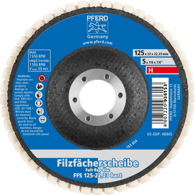PFERD TOOLS Filcové náradie FFS 125/22,23 H