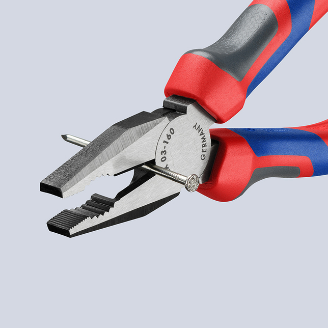 KNIPEX 03 02 160 SB Kombinované kliešte čierne atramentované 160 mm