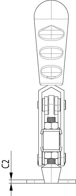 AMF Úpinka horizontálna veľ. 4 prítlačná