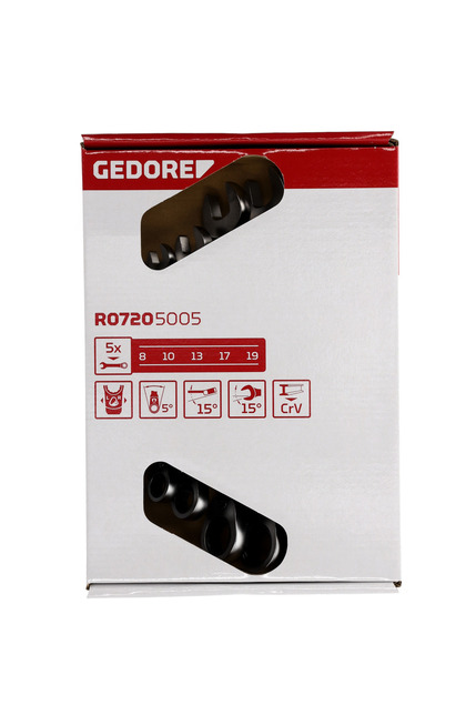 GEDORE RED Sada kľúčov očkoplochých 5 diel račňových R07205005 Gedore Red