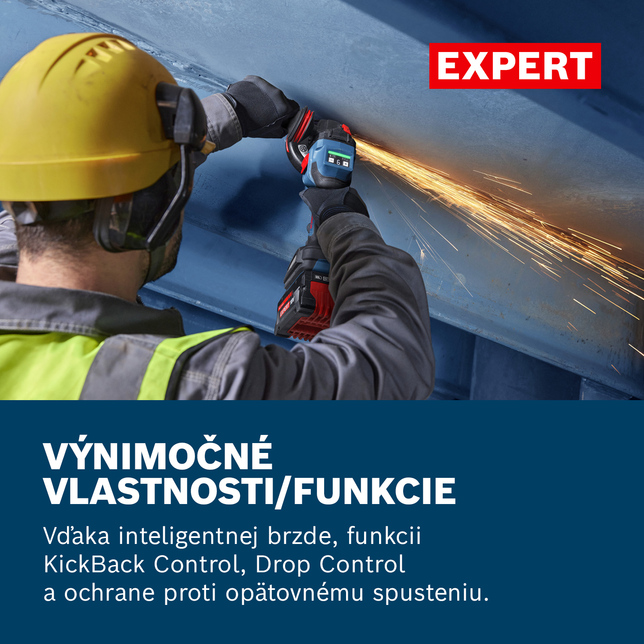 BOSCH EXPERT EXWS18V-15S - Akkumulátoros sarokcsiszoló solo - 06019M6001