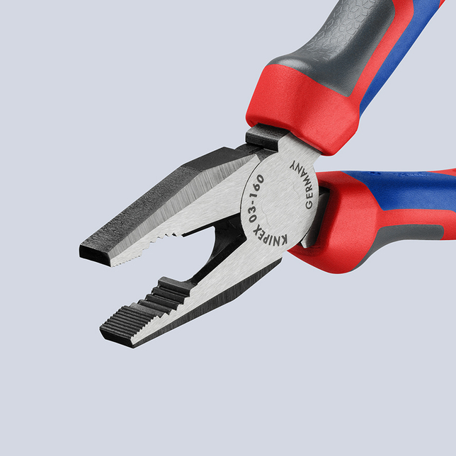 KNIPEX 03 02 160 SB Kombinované kliešte čierne atramentované 160 mm