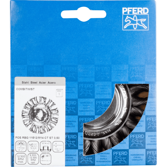 PFERD TOOLS Kolesové kefy POS RBG 11512/M14 CT ST 0,50