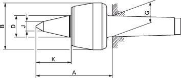 RÖHM Hrot otočný centrovací 604HVL veľkosť 101 MK1 Rohm