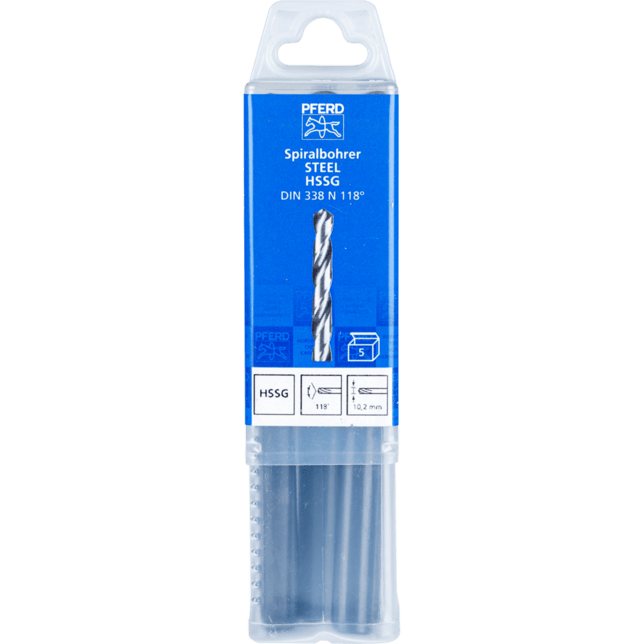 PFERD TOOLS Vrtacie a ponorné nástroje SPB DIN 338 HSSG N 10,2 OCEĽ